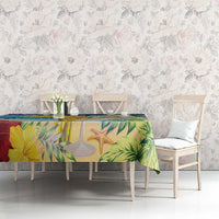 Funny Tropical Christmas Tablecloth Tis The Season To Get Tipsy