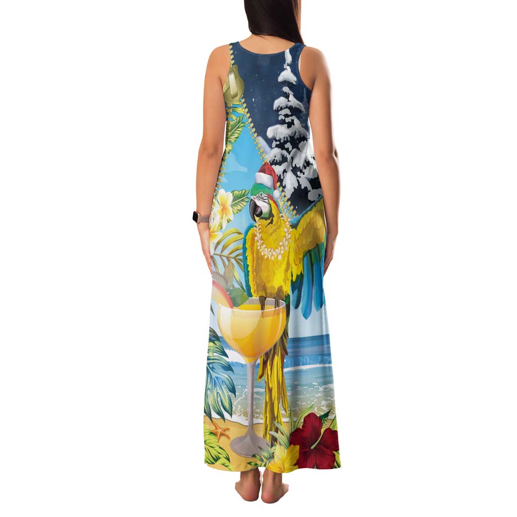 Funny Tropical Christmas Tank Maxi Dress Tis The Season To Get Tipsy