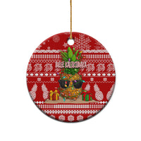 Hawaii Pineapple Christmas Ceramic Ornament Mele Kalikimaka LT7 - Polynesian Pride