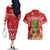 Hawaii Pineapple Christmas Couples Matching Off The Shoulder Long Sleeve Dress and Hawaiian Shirt Mele Kalikimaka LT7 - Polynesian Pride
