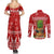 Hawaii Pineapple Christmas Couples Matching Summer Maxi Dress and Long Sleeve Button Shirt Mele Kalikimaka LT7 - Polynesian Pride