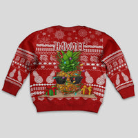 Hawaii Pineapple Christmas Kid Ugly Christmas Sweater Mele Kalikimaka LT7 - Polynesian Pride