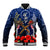Anzac Baseball Jacket Ausralia Aboriginal Mix New Zealand Slouch Hats LT7 Unisex Blue - Polynesian Pride