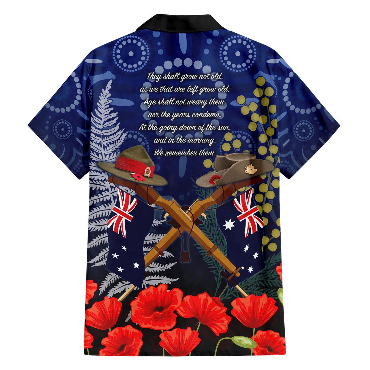 Anzac Hawaiian Shirt Ausralia Aboriginal Mix New Zealand Slouch Hats LT7 - Polynesian Pride