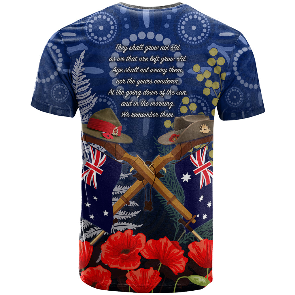 Anzac T Shirt Ausralia Aboriginal Mix New Zealand Slouch Hats LT7 - Polynesian Pride