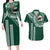 Hawaii Rainbow Warriors Personalized Couples Matching Long Sleeve Bodycon Dress and Hawaiian Shirt Kakau Ikakai Laau Pama