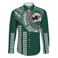 Hawaii Rainbow Warriors Personalized Family Matching Long Sleeve Bodycon Dress and Hawaiian Shirt Kakau Ikakai Laau Pama