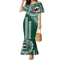 Hawaii Rainbow Warriors Personalized Family Matching Mermaid Dress and Hawaiian Shirt Kakau Ikakai Laau Pama