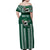 Hawaii Rainbow Warriors Personalized Family Matching Off Shoulder Maxi Dress and Hawaiian Shirt Kakau Ikakai Laau Pama