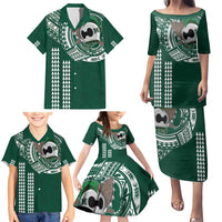 Hawaii Rainbow Warriors Personalized Family Matching Puletasi and Hawaiian Shirt Kakau Ikakai Laau Pama