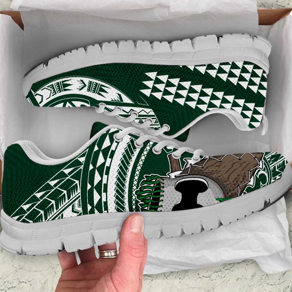 Hawaii Rainbow Warriors Sneakers Kakau Ikakai Laau Pama LT7 Green - Polynesian Pride