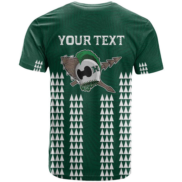 (Custom Text And Number) Hawaii Football Hoodie Dress Rainbow Warriors Tribal Kakau LT14