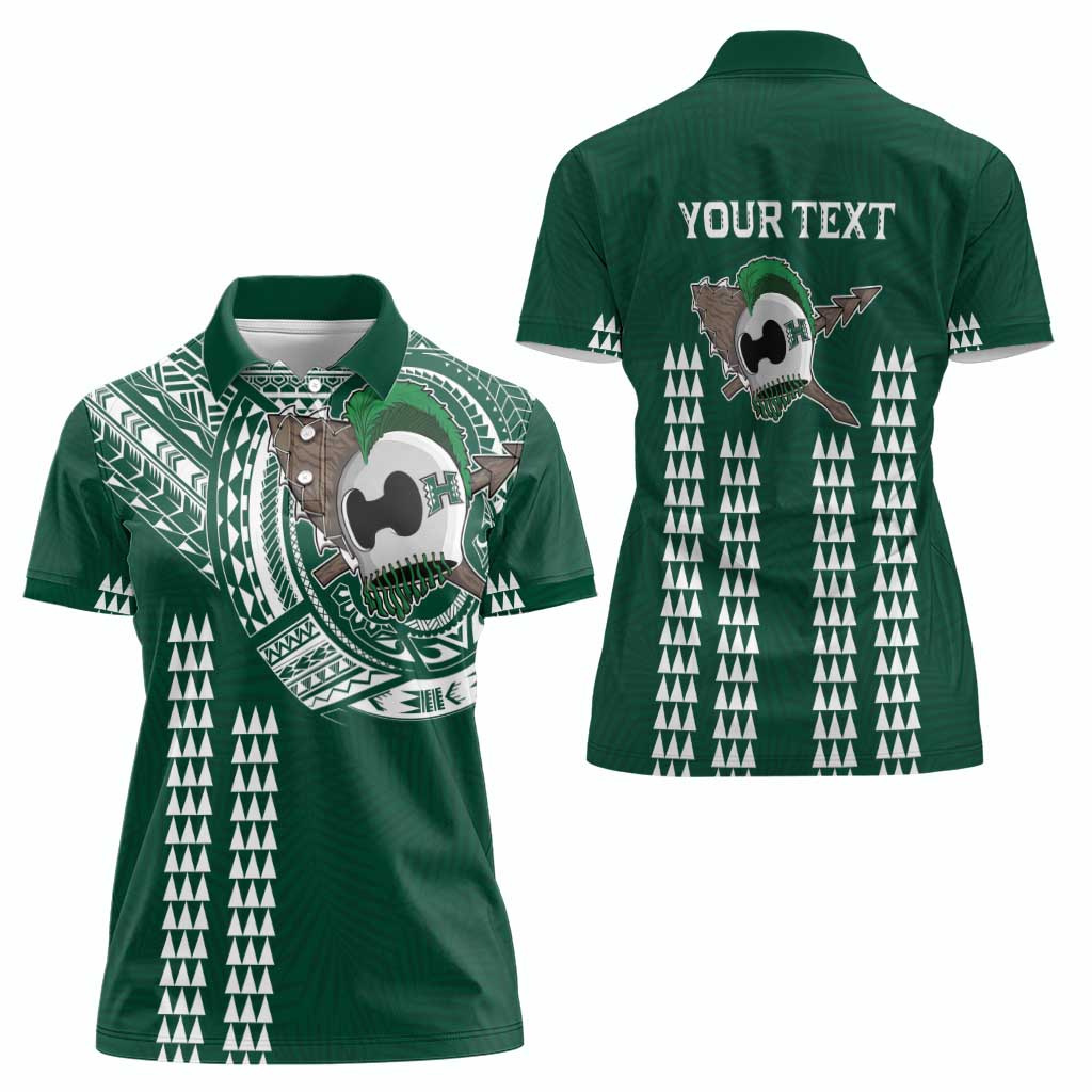 Hawaii Rainbow Warriors Personalized Women Polo Shirt Kakau Ikakai Laau Pama
