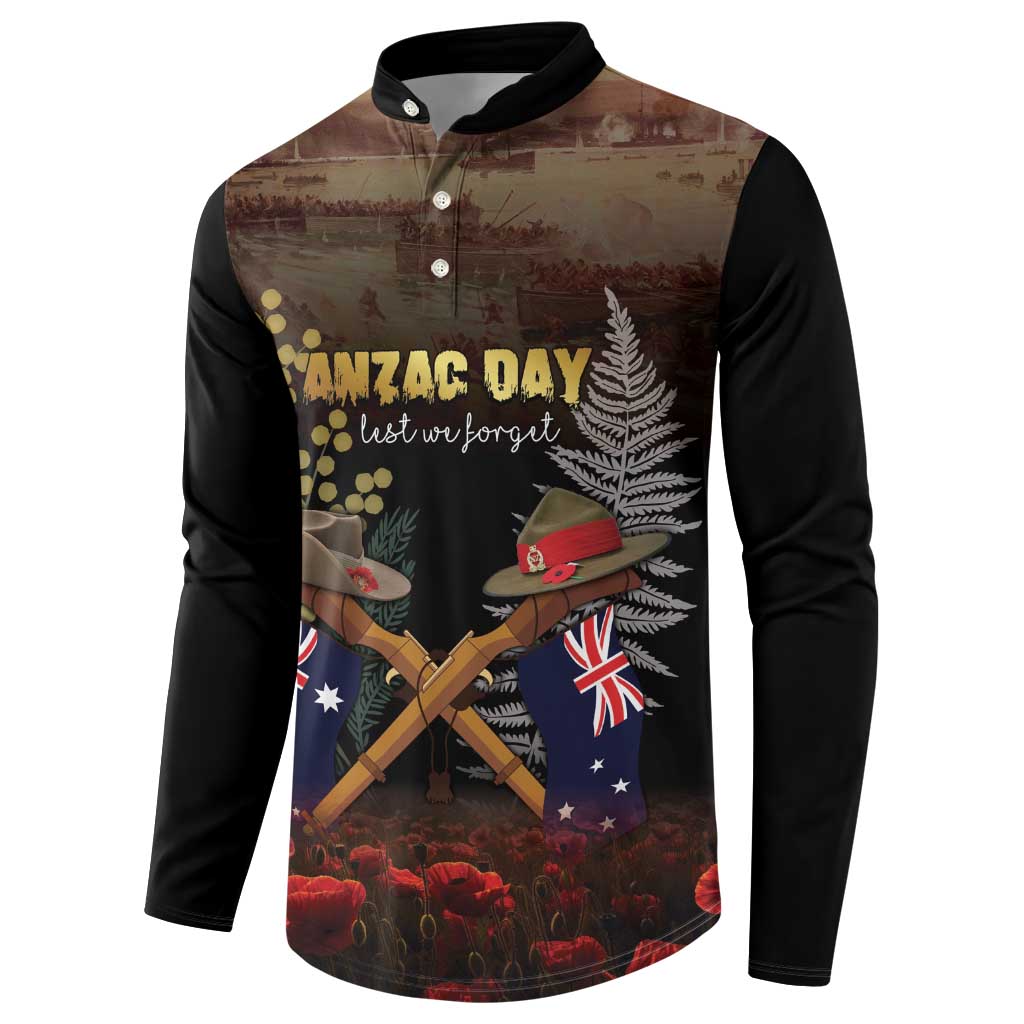 Australia - New Zealand ANZAC Button Sweatshirt Gallipoli ANZAC Cove Landing