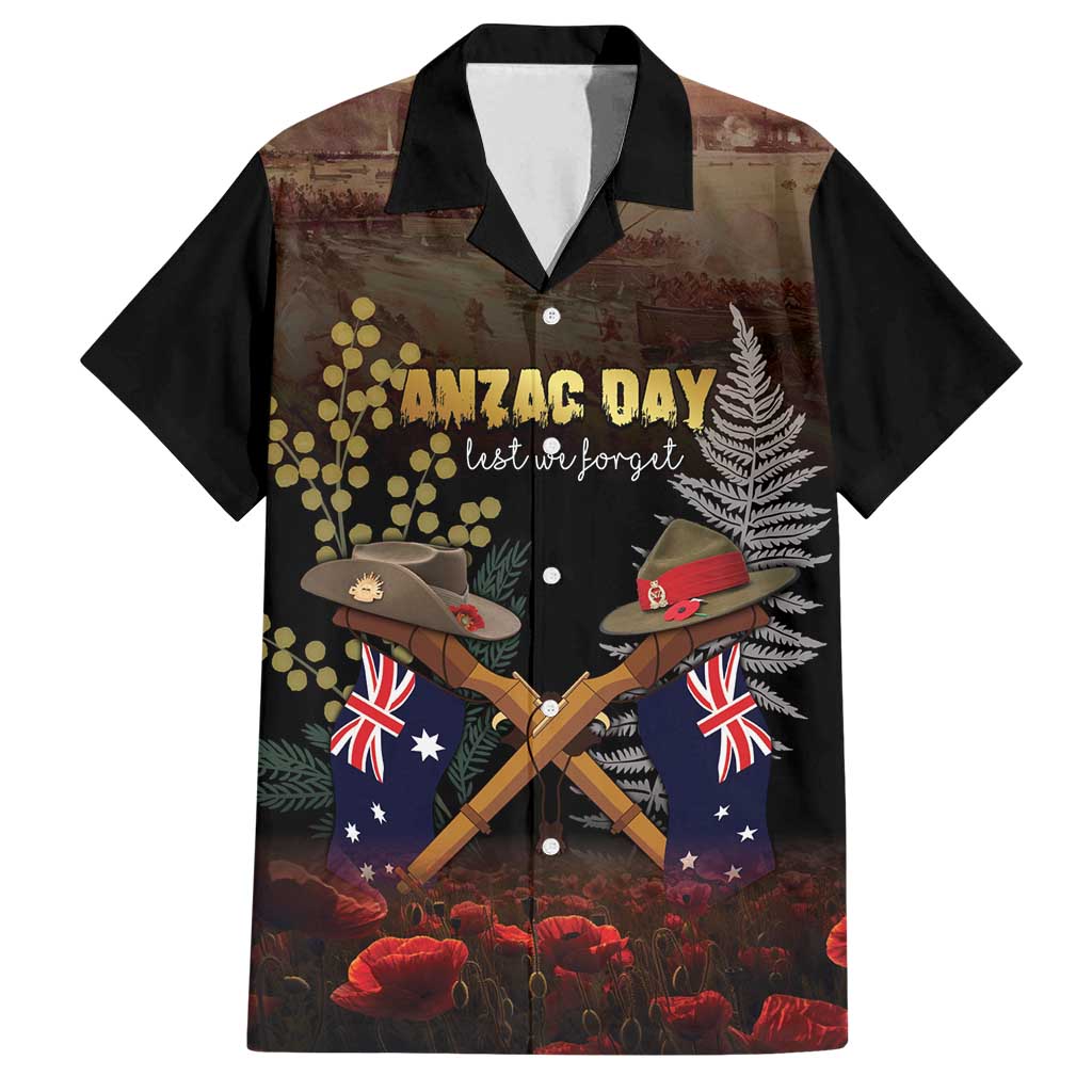 Australia - New Zealand ANZAC Family Matching Long Sleeve Bodycon Dress and Hawaiian Shirt Gallipoli ANZAC Cove Landing