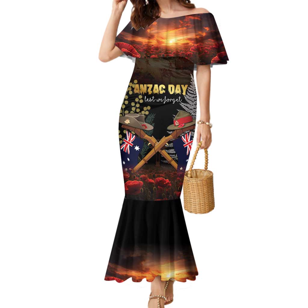 Australia - New Zealand ANZAC Family Matching Mermaid Dress and Hawaiian Shirt Gallipoli ANZAC Cove Landing