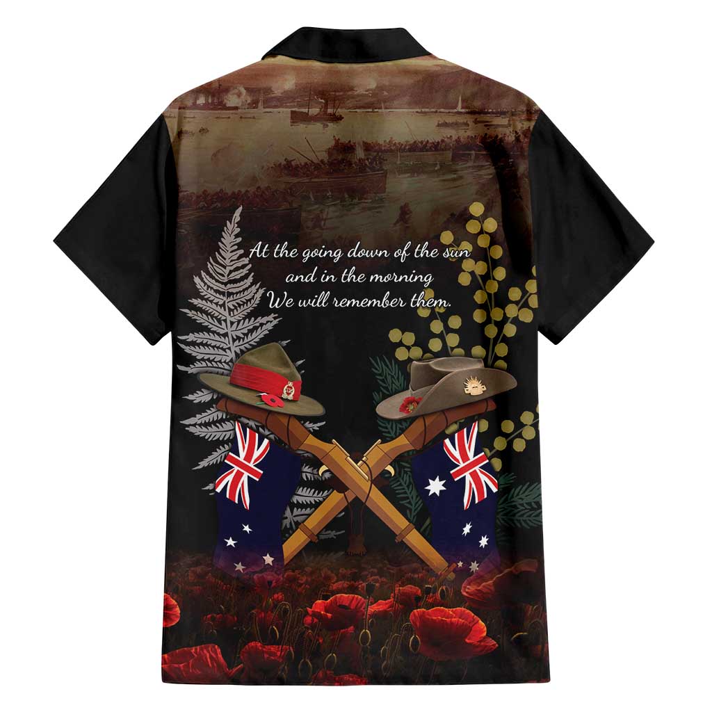 Australia - New Zealand ANZAC Family Matching Puletasi and Hawaiian Shirt Gallipoli ANZAC Cove Landing