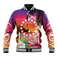 Kia Orana Cook Islands Baseball Jacket Sunset Dream