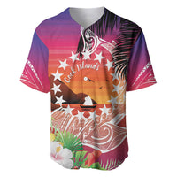 Kia Orana Cook Islands Baseball Jersey Sunset Dream