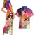 Kia Orana Cook Islands Couples Matching Short Sleeve Bodycon Dress and Hawaiian Shirt Sunset Dream