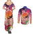 Kia Orana Cook Islands Couples Matching Summer Maxi Dress and Long Sleeve Button Shirt Sunset Dream