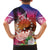 Kia Orana Cook Islands Family Matching Off The Shoulder Long Sleeve Dress and Hawaiian Shirt Sunset Dream