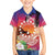 Kia Orana Cook Islands Family Matching Off The Shoulder Long Sleeve Dress and Hawaiian Shirt Sunset Dream