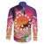 Kia Orana Cook Islands Family Matching Off Shoulder Maxi Dress and Hawaiian Shirt Sunset Dream