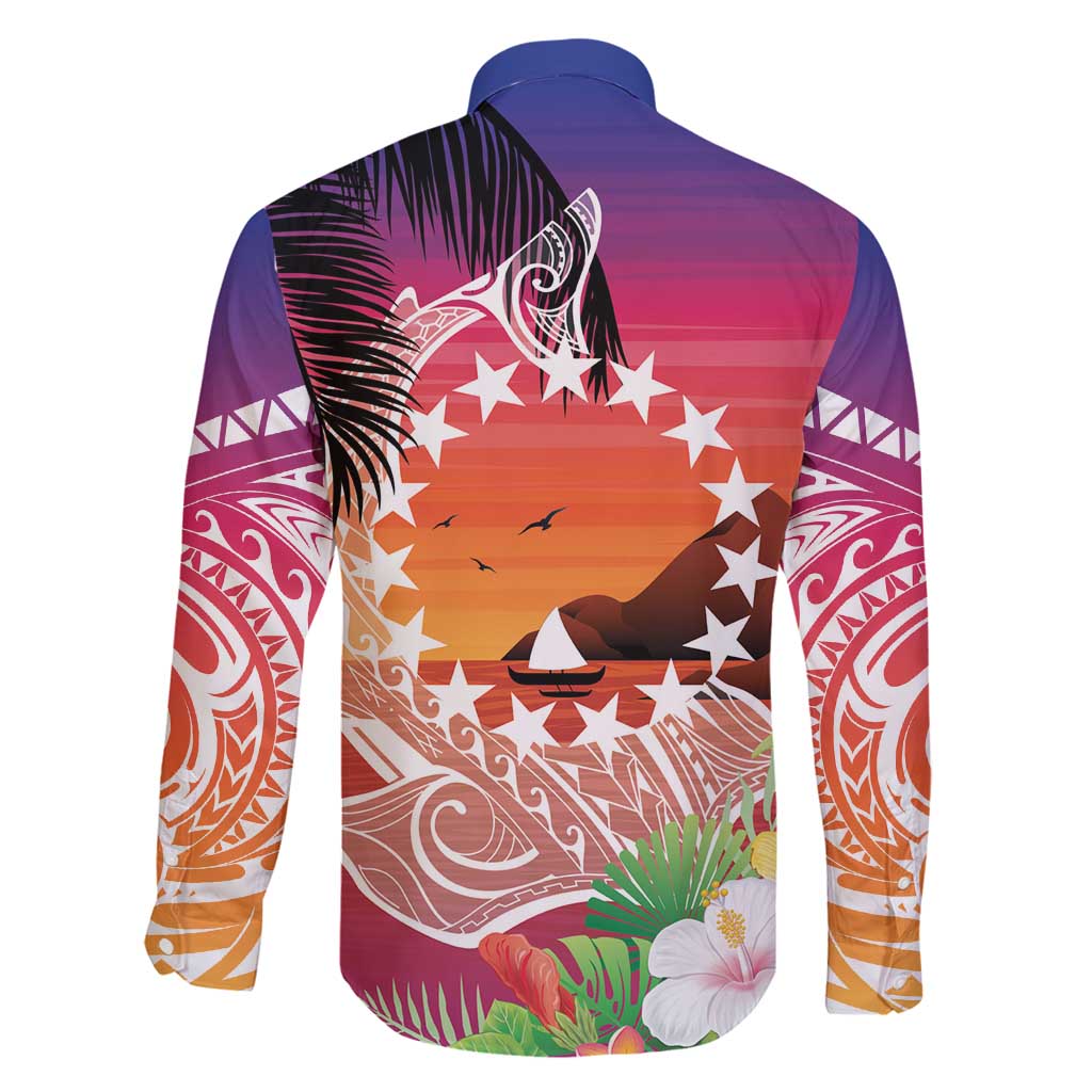 Kia Orana Cook Islands Family Matching Puletasi and Hawaiian Shirt Sunset Dream