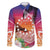 Kia Orana Cook Islands Family Matching Short Sleeve Bodycon Dress and Hawaiian Shirt Sunset Dream