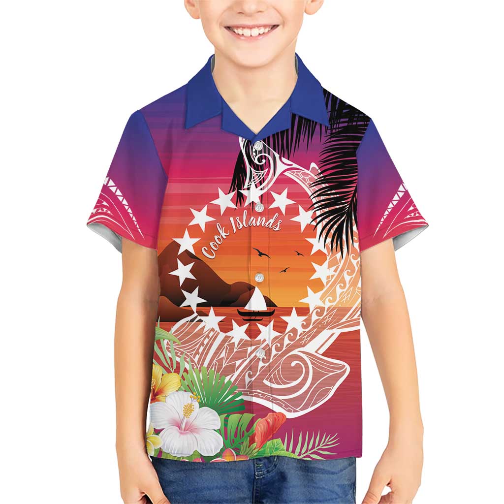 Kia Orana Cook Islands Hawaiian Shirt Sunset Dream