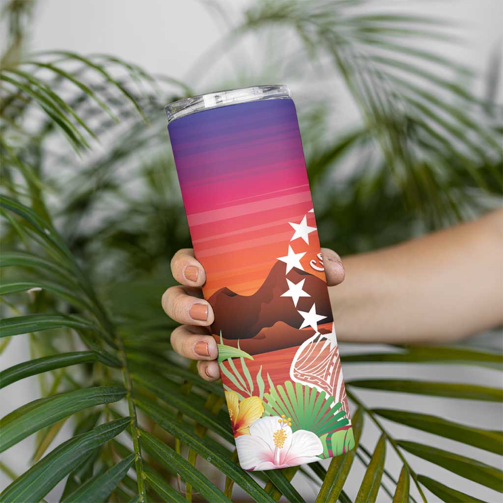 Kia Orana Cook Islands Skinny Tumbler Sunset Dream