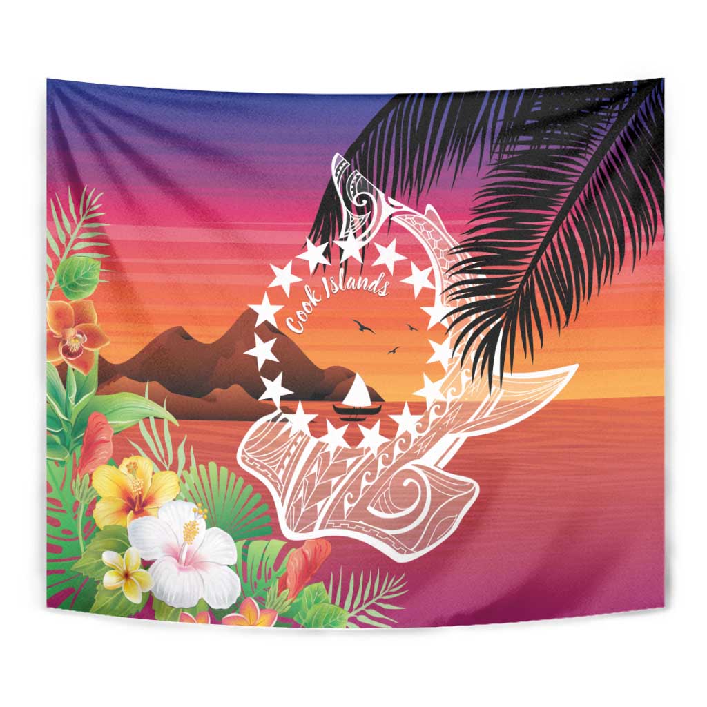Kia Orana Cook Islands Tapestry Sunset Dream