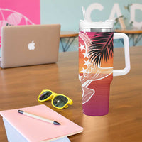 Kia Orana Cook Islands Tumbler With Handle Sunset Dream