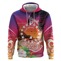Kia Orana Cook Islands Zip Hoodie Sunset Dream
