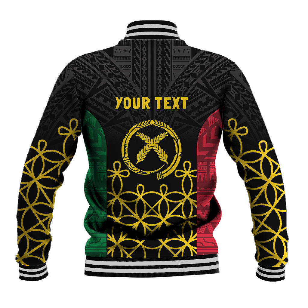 Vanuatu Indipendens Dei Baseball Jacket Tribal Sand Drawing