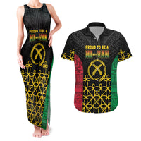 Vanuatu Indipendens Dei Couples Matching Tank Maxi Dress and Hawaiian Shirt Tribal Sand Drawing