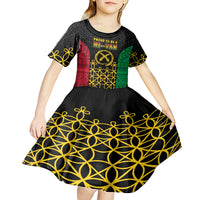 Vanuatu Indipendens Dei Kid Short Sleeve Dress Tribal Sand Drawing