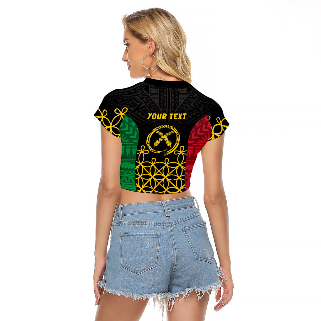 Vanuatu Indipendens Dei Raglan Cropped T Shirt Tribal Sand Drawing