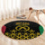 Vanuatu Indipendens Dei Round Carpet Tribal Sand Drawing