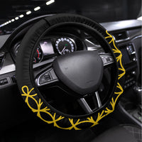 Vanuatu Indipendens Dei Steering Wheel Cover Tribal Sand Drawing