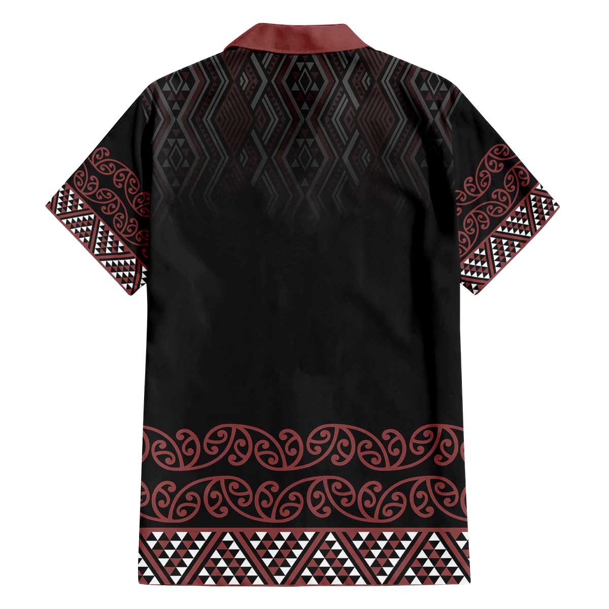 Maori Taniko Patterns Family Matching Off The Shoulder Long Sleeve Dress and Hawaiian Shirt Brown Niho Taniwha Mix Paatiki Motifs