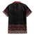 Maori Taniko Patterns Family Matching Off Shoulder Short Dress and Hawaiian Shirt Brown Niho Taniwha Mix Paatiki Motifs