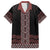 Maori Taniko Patterns Family Matching Short Sleeve Bodycon Dress and Hawaiian Shirt Brown Niho Taniwha Mix Paatiki Motifs