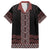 Maori Taniko Patterns Family Matching Tank Maxi Dress and Hawaiian Shirt Brown Niho Taniwha Mix Paatiki Motifs