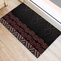 Maori Taniko Patterns Rubber Doormat Brown Niho Taniwha Mix Paatiki Motifs LT7 - Polynesian Pride