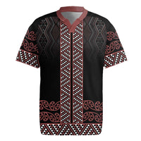 Maori Taniko Patterns Rugby Jersey Brown Niho Taniwha Mix Paatiki Motifs