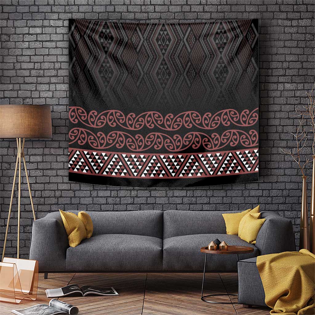 Maori Taniko Patterns Tapestry Brown Niho Taniwha Mix Paatiki Motifs