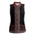 Maori Taniko Patterns Women Sleeveless Polo Shirt Brown Niho Taniwha Mix Paatiki Motifs
