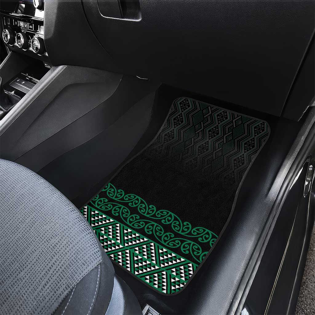 Maori Taniko Patterns Car Mats Pounamu Niho Taniwha Mix Paatiki Motifs